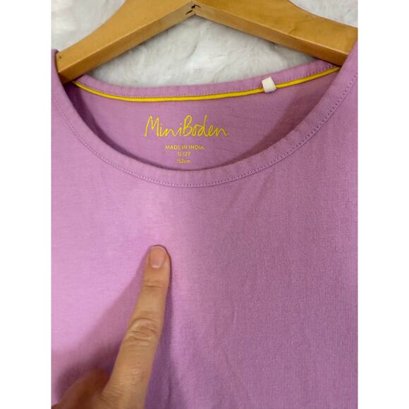 Mini Boden 3D Alligator Appliqué Pom Pom Embroidered T-Shirt Pink Girls 11-12 - Picture 4 of 9